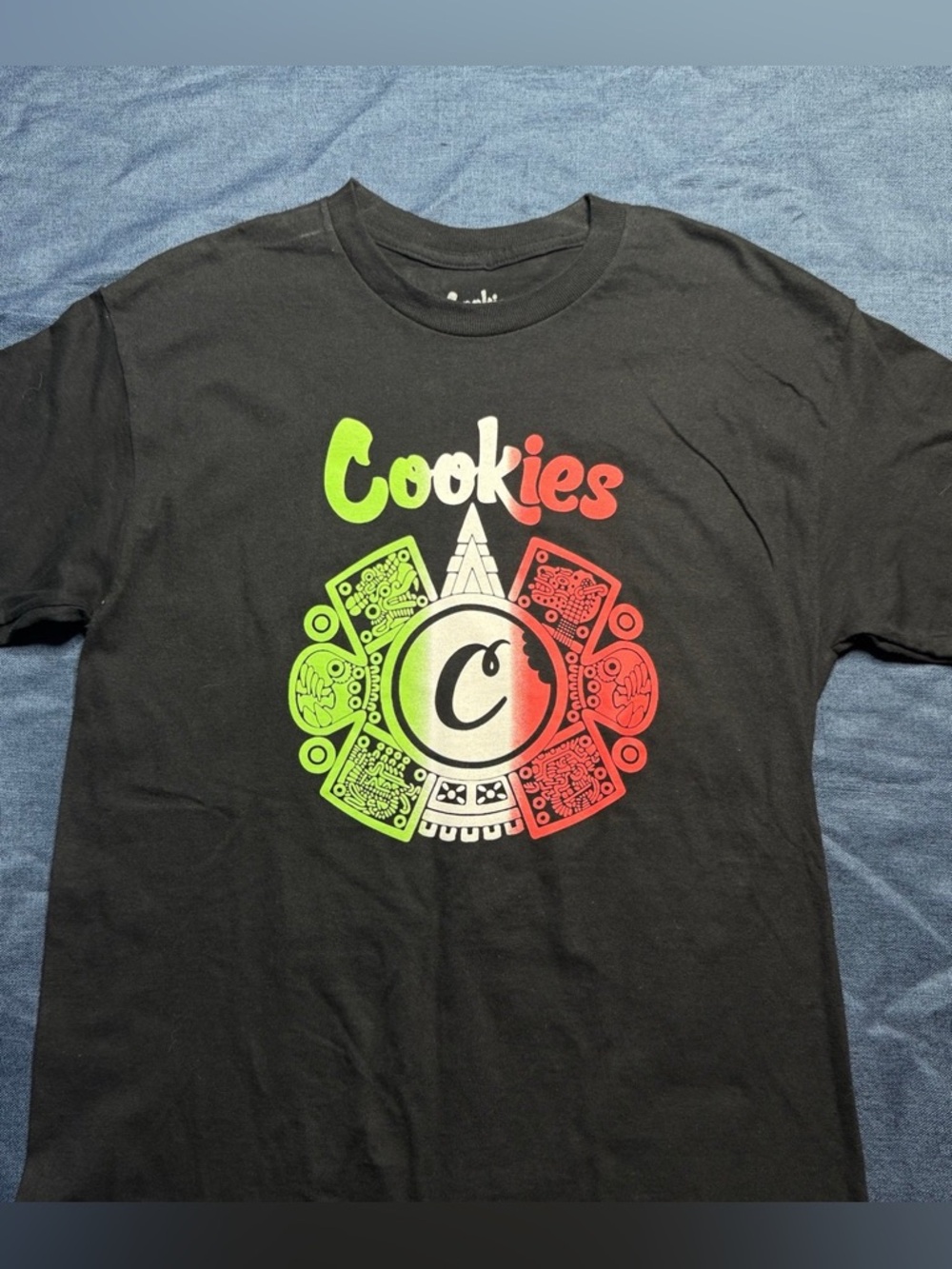 Cookies Aztecasunn Black Men’s T-Shirt 100% Cotton Size Medium NWOT - Picture 5 of 7